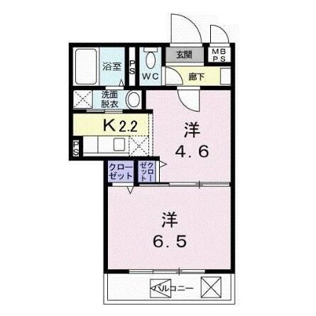 エバーグリーンアベニュー 102号室 間取り図