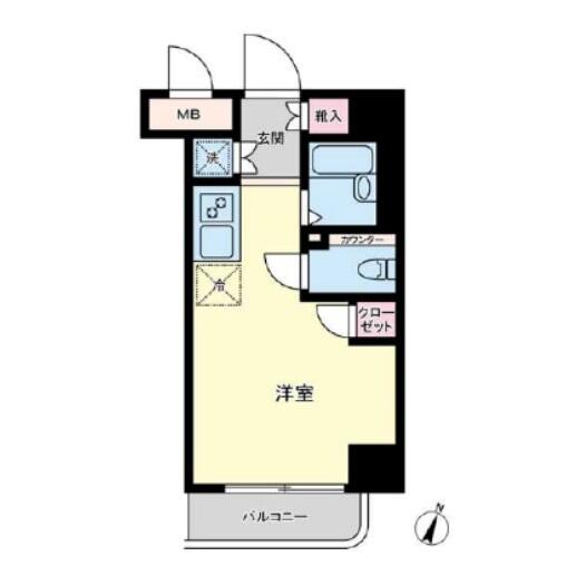 シンシア千駄木 1201号室 間取り図