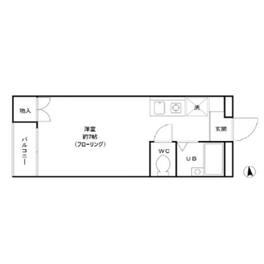 サングレイス関口 102号室 間取り図