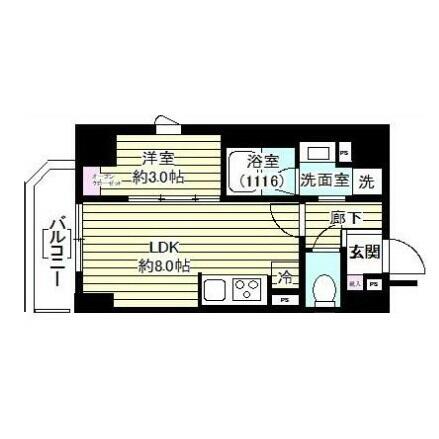 レガシア御茶ノ水 401号室 間取り図