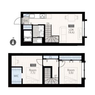 茗荷谷ハウス 103号室 間取り図