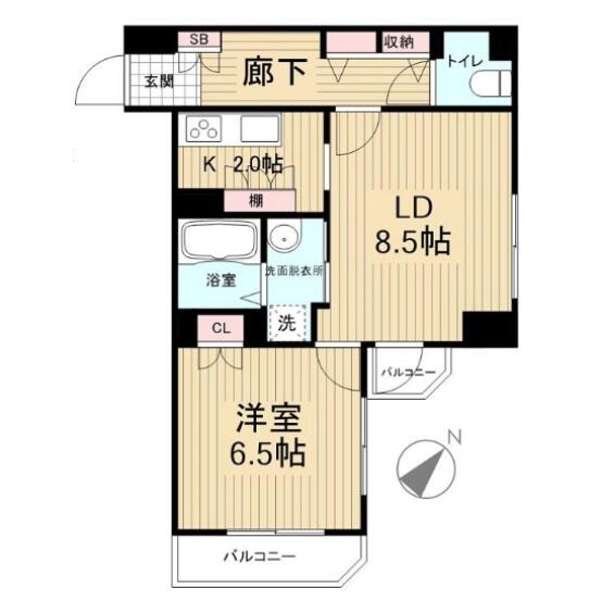 メゾンブロンシュ本駒込 503号室 間取り図