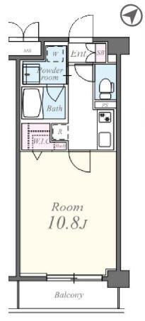 シャルマンミューズ 104号室 間取り図