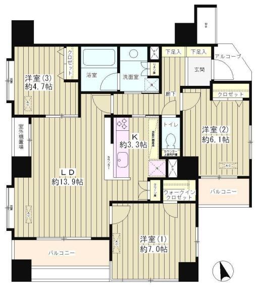 ベルメゾン文京白山 204号室 間取り図