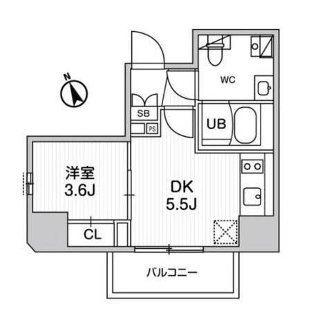 SYFORME江戸川橋（シーフォルム江戸川橋） 401号室 間取り図