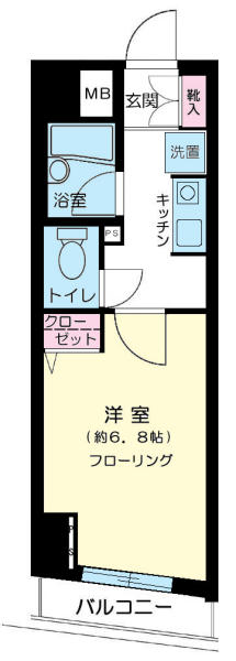 メインステージ本駒込駅前 704号室 間取り図