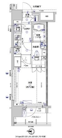 AXAS-Will四谷三丁目sta. 405号室 間取り図