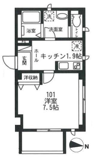 Raffine本郷（ラフィーネ本郷） 101号室 間取り図