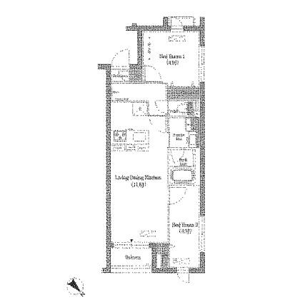 アーバネックス文京小石川 404号室 間取り図