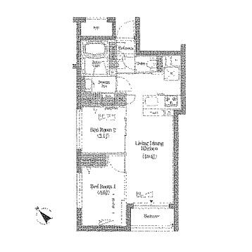 アーバネックス文京小石川 206号室 間取り図