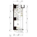 マーロ後楽園 201 間取り図