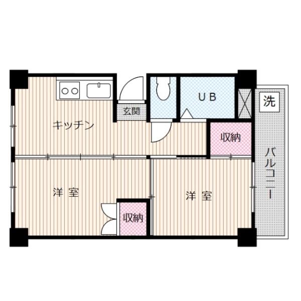 カナワマンション 803号室 間取り図