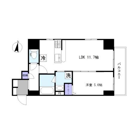 アインス文京（Eins Bunkyo） 1302号室 間取り図