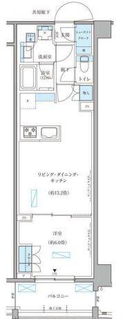 パークアクシス文京本郷 203号室 間取り図