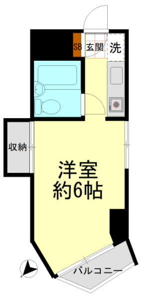パールシティ小石川 504号室 間取り図