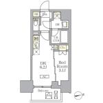 ザ・ライオンズフォーシア文京湯島間取り画像